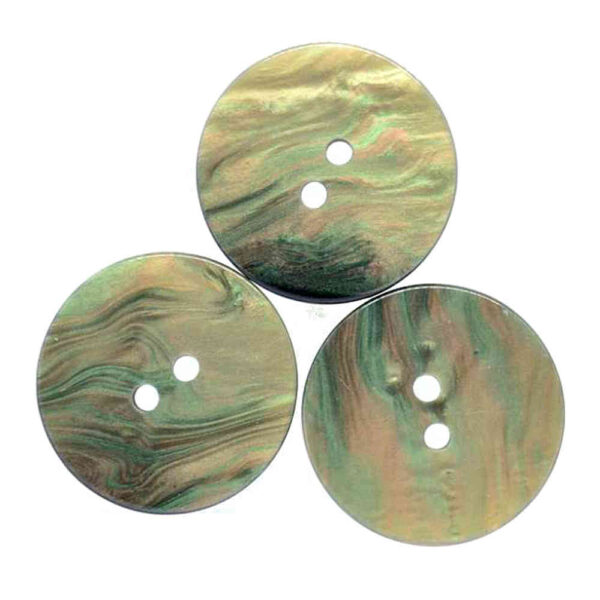 Green iridescent buttons