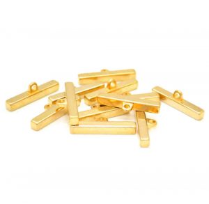gold Metal rectangle button