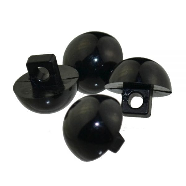 black half ball buttons