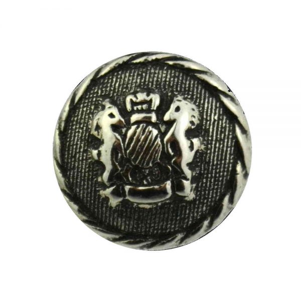 Silver crest buttons