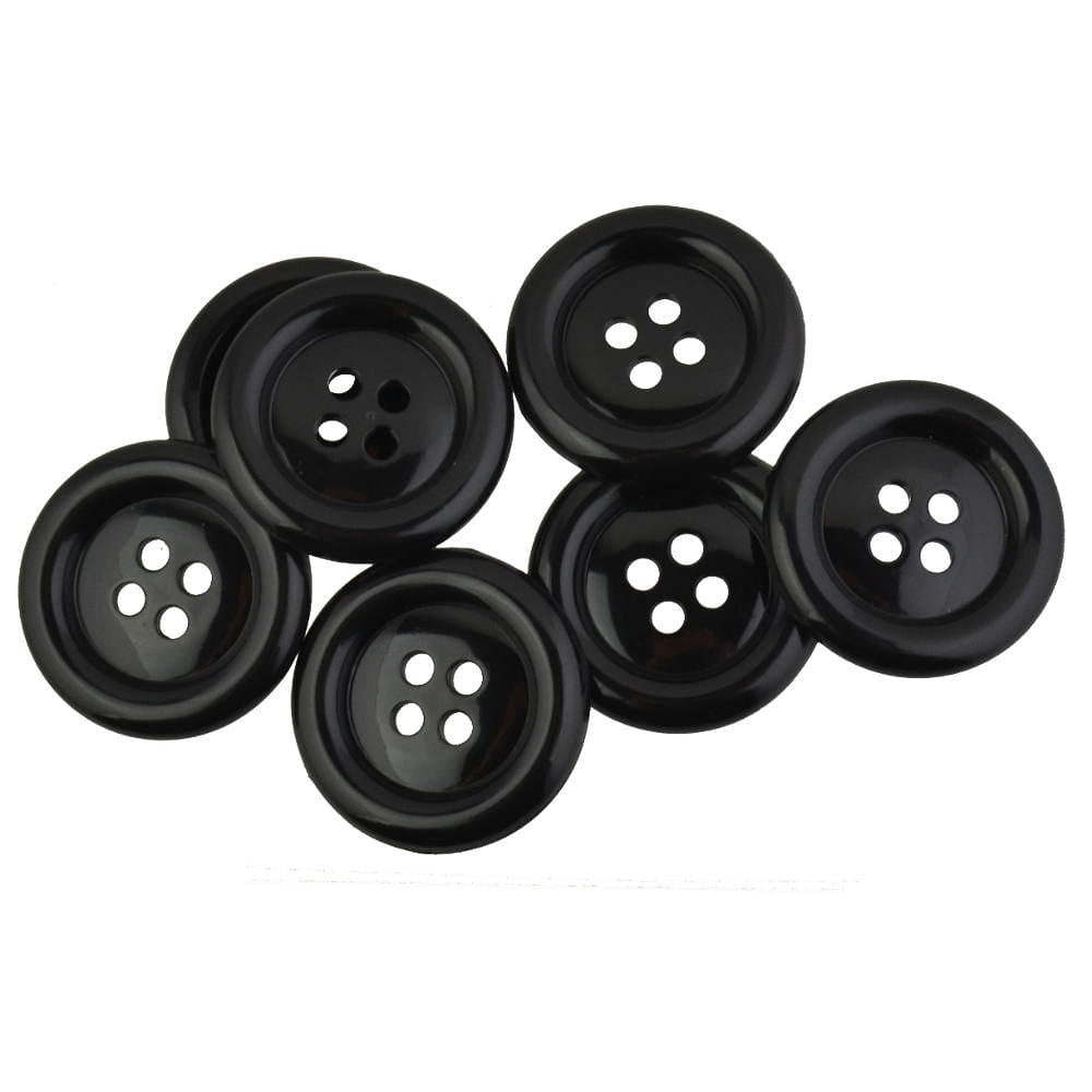 BLACK CLOWN BUTTONS 4 HOLE 38mm - Nasias Buttons