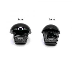 Black dome buttons