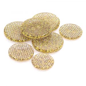 GOLD MESH BUTTONS