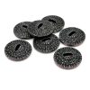 black thatch effect domed buttons