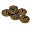brass thatched effect domed buttons