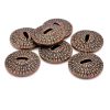copper thatch effect domed buttons