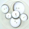 White Brown Clear buttons