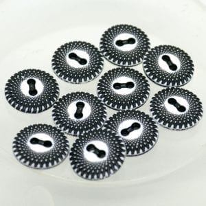 White Spiral Buttons