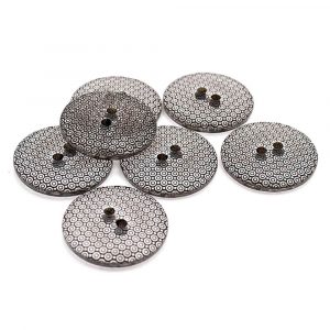 Black geometric buttons