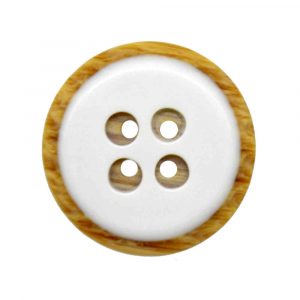 Wood effect white buttons