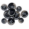 Black wood grain buttons