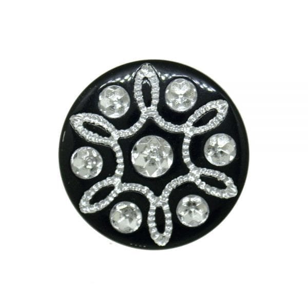 Black diamante effect buttons