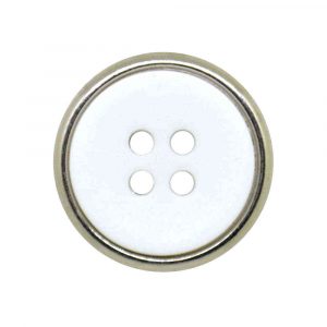 silver rim white buttons