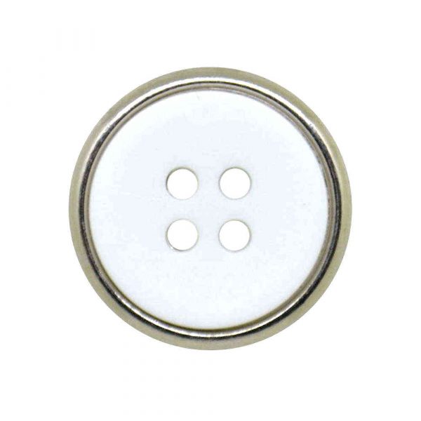 silver rim white buttons
