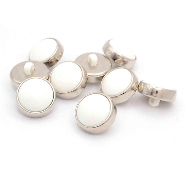 Silver rimmed buttons