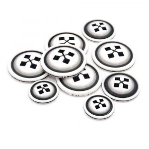 monochrome coat buttons