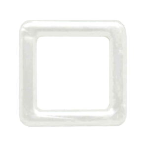 White pearlescent square slider