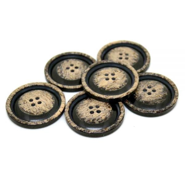 marbled coat buttons brown