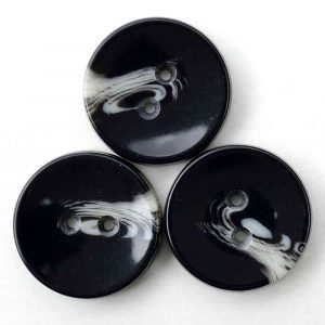 Black chunky coat buttons