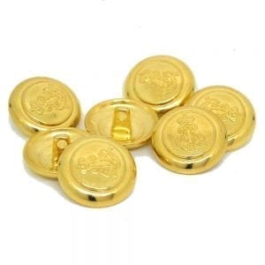 Gold crown crest button