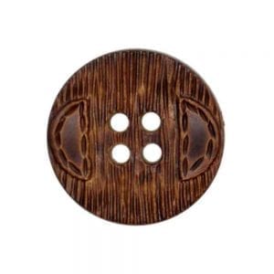 Brown grooved buttons