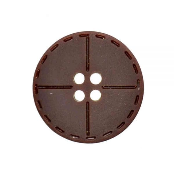 Brown leather effect buttons
