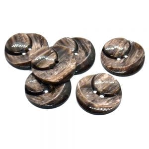 Brown ridged buttons