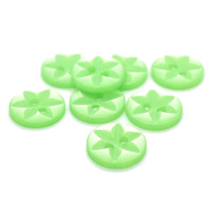 green star floral buttons