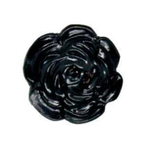Black flower buttons