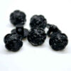 Black flower buttons