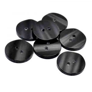 Black ridged buttons