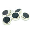 silver rim black buttons