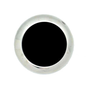 Silver rim black buttons