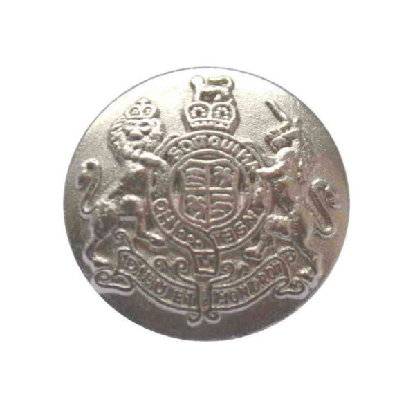 Royal crest buttons silver