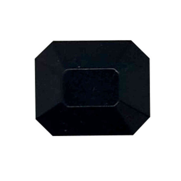 Black hexagonal buttons