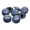 Navy spotted buttons