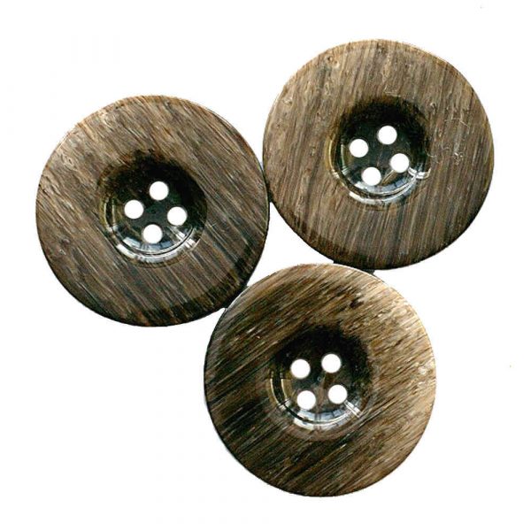 Wood grain coat buttons