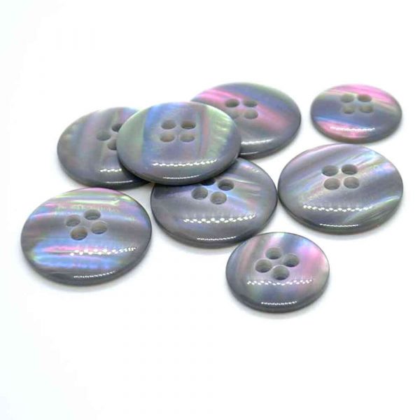 grey iridescent buttons