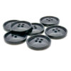 Black domed rim buttons