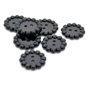 Black ball rim buttons
