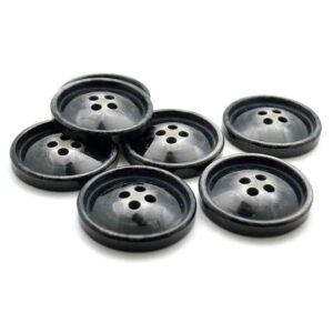 black Domed rim coat buttons