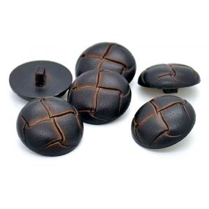 Brown football buttons