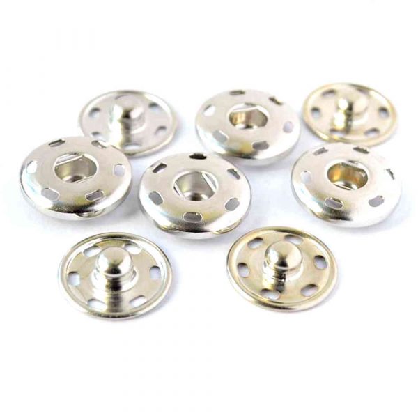 silver snap fasteners