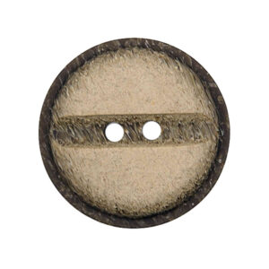 Brown ridged coat buttons