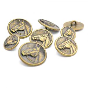 Horse Head brass Buttons