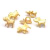 gold dog buttons