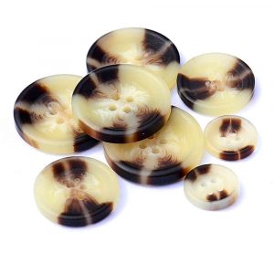 Brown translucent button