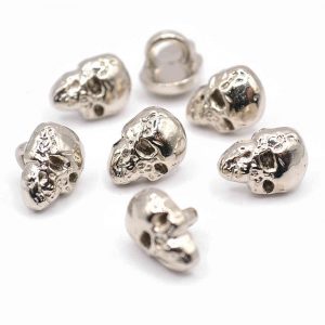 silver Skull Buttons