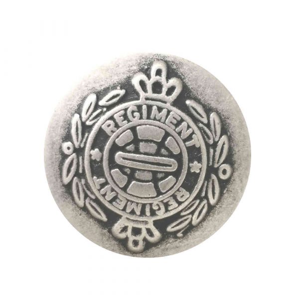 Metal regiment buttons