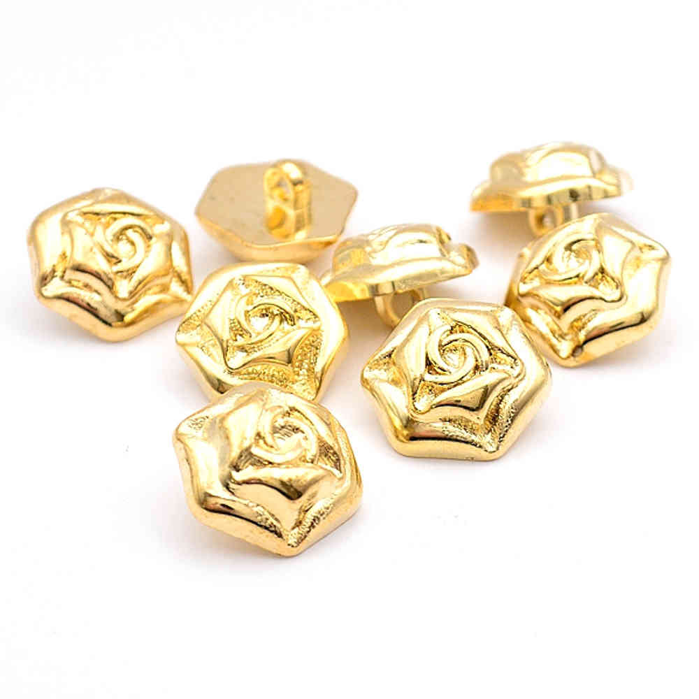 GOLD MILITARY BUTTONS METAL DOMED